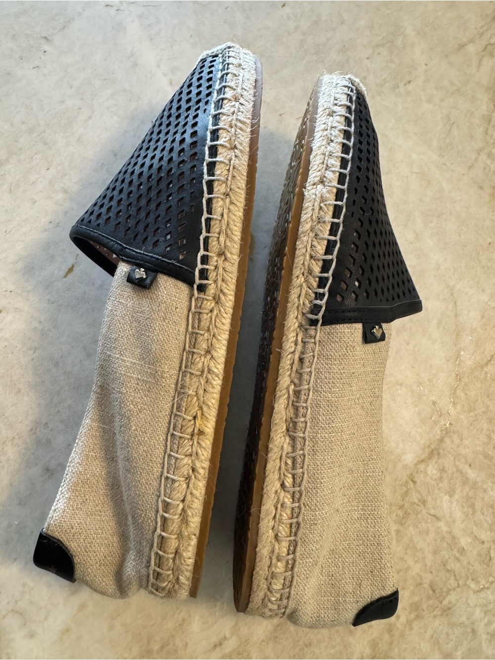 kate spade Black Perforated Espadrille Slip-Ons - Picture 7 of 12